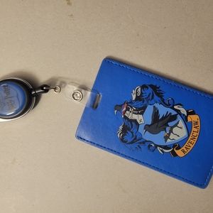 Ravenclaw blue retractable card holder and badge reel
